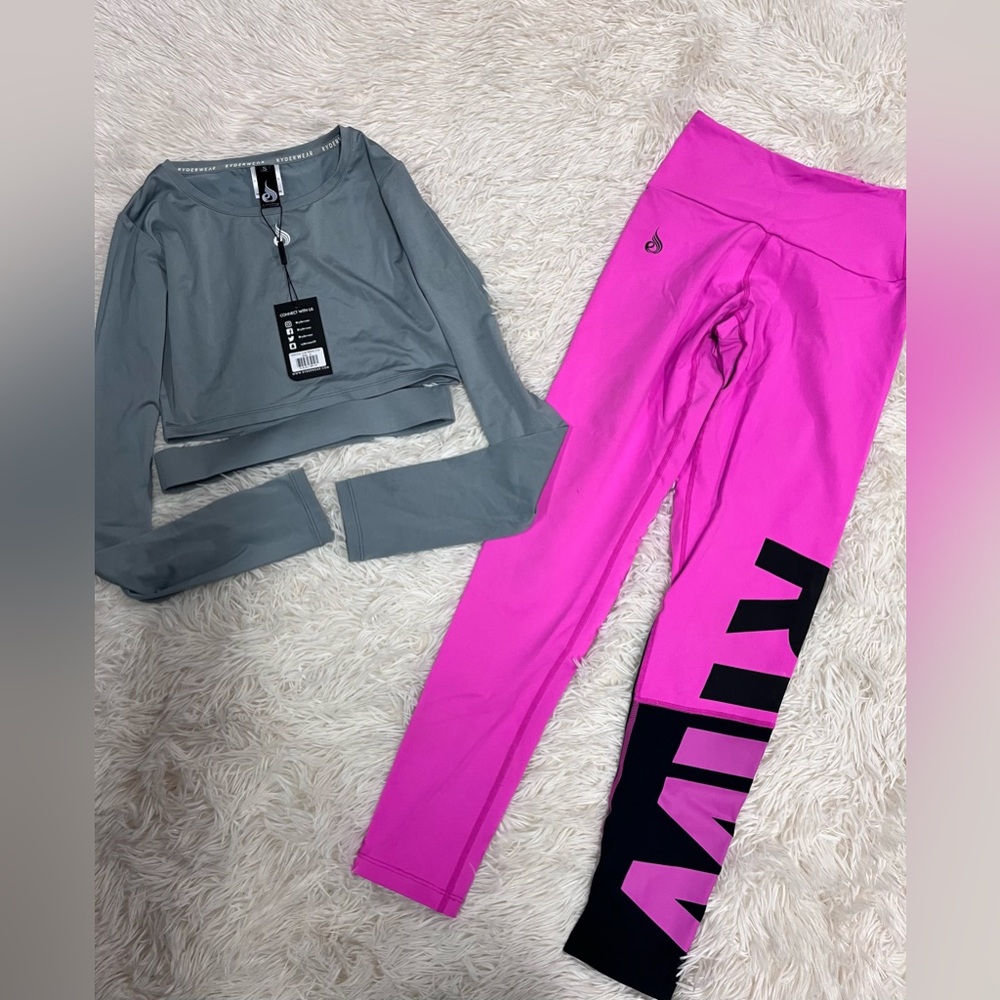 Ryderwear Cropped Long Sleeve & Leggings Bundle Size Small
